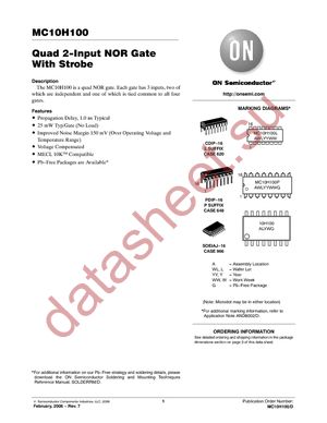 MC10H100L datasheet  